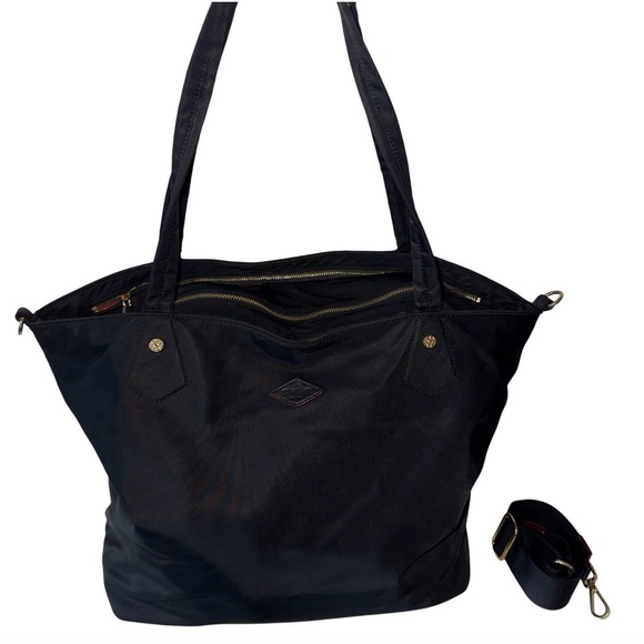 MZ Wallace Black Large SoHo Tote Bag Travel Luggage Sleeve - Picture 3 of 13